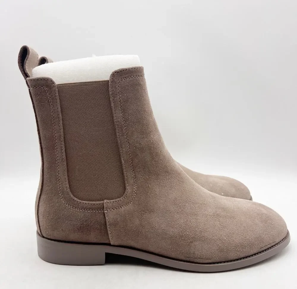 Saint Morta Mens Nomad Chelsea Boots Size 12 EU 46 Taupe Brown Round Toe NIB